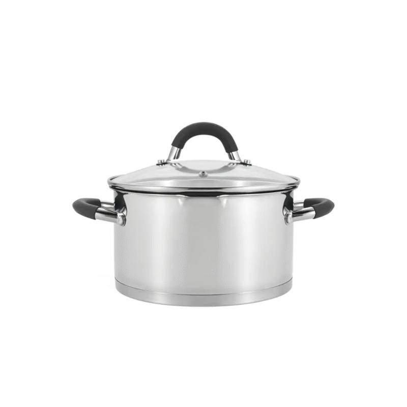 La gourmet Aura 20x11cm Casserole with with Strainer, Glass Lid & Silicone Handle, 3.4L