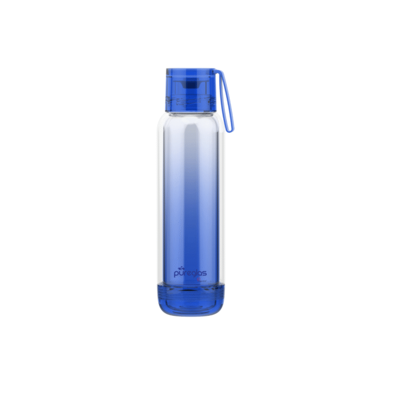La gourmet Pureglas Double Walled 550ml Bottle - Blue