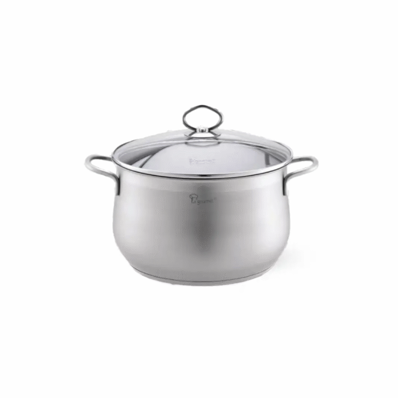 La gourmet Classic 24 x 15cm Stainless Steel Casserole with Glass Lid, 6.7L (IH)
