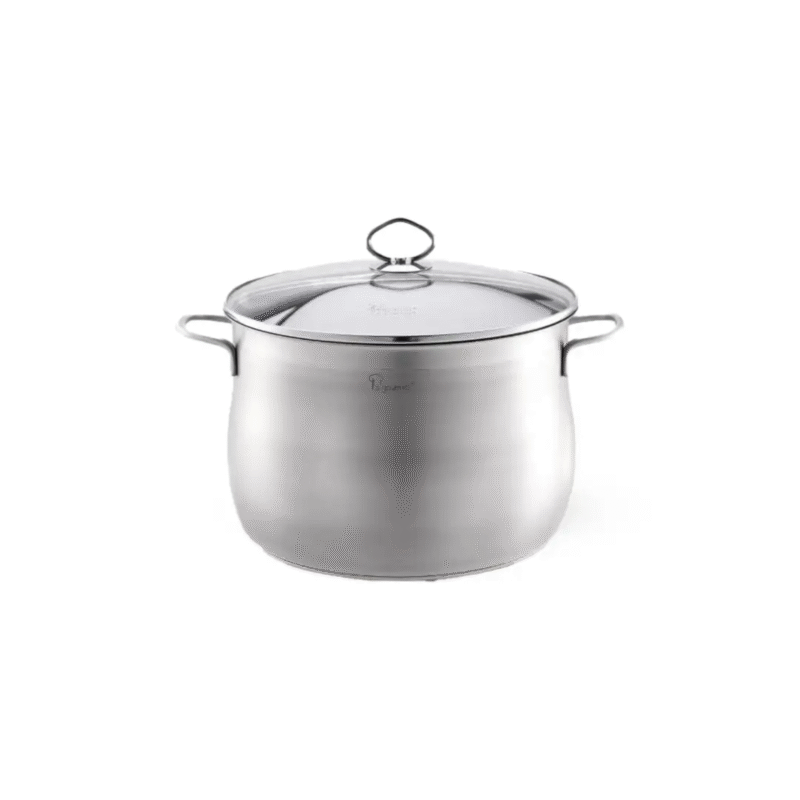 La gourmet Classic 28 x 19cm Stainless Steel Stockpot with Glass Lid, 12L (IH)