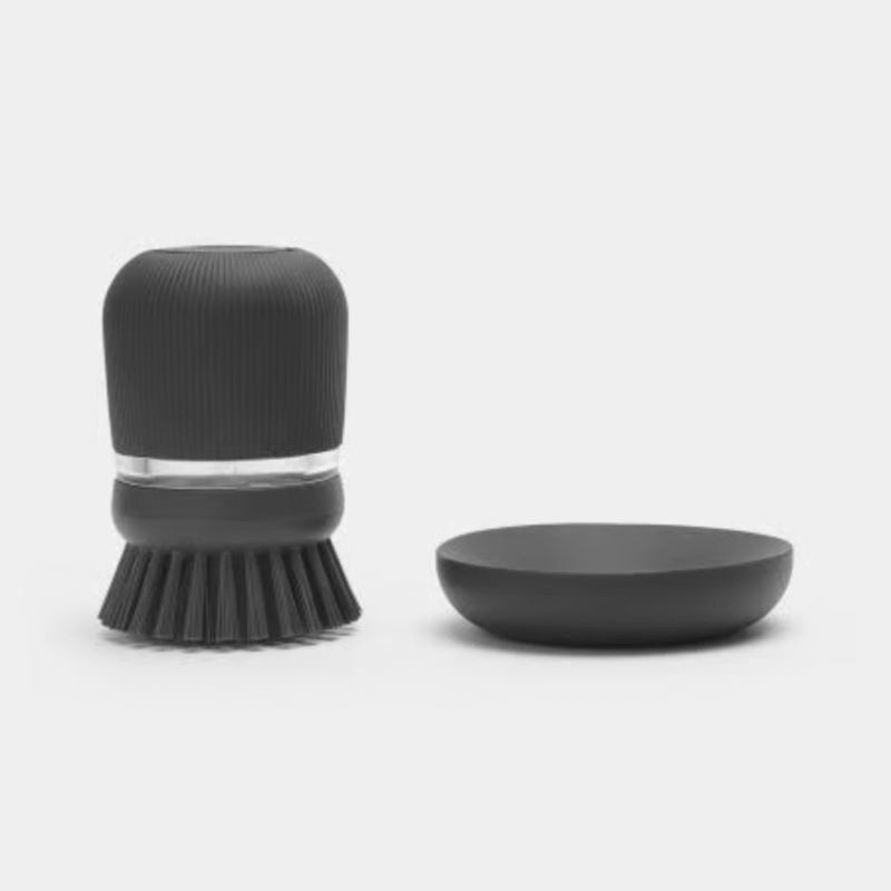 Brabantia Soap Dispensing Dish Brush - Dark Grey