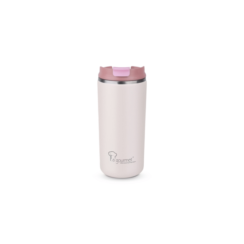 La gourmet Superwide 350ml Thermal Mug - Beige / Dark Pink