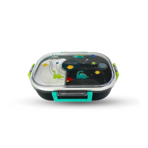 La gourmet Sassy Kid 900ml Plastic Rectangular Lunch Box - Dinosaur