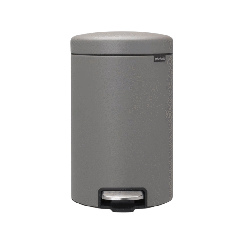 Brabantia NewIcon Pedal Bin 12L - Mineral Concrete Grey
