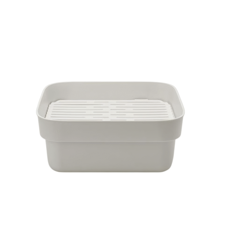 Brabantia Washing Up Bowl with Drying Tray - Light Grey
