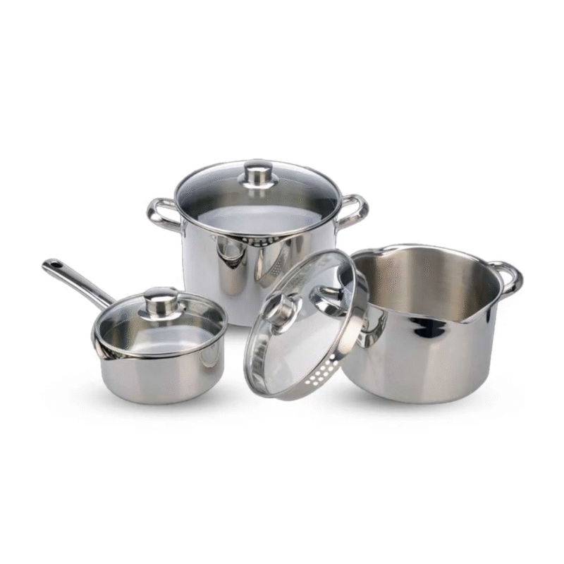 La gourmet Stainless Steel Cook & Pour 3pcs set- Senior set