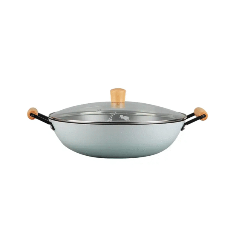 La gourmet Nitrigan Ray of Hope 34cm Wok with Glass Lid