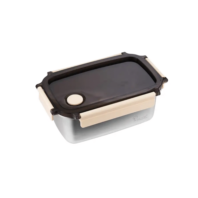 La gourmet INOX304 Stainless Steel Lunch Box (Cream) - 1L