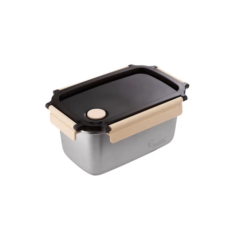 La gourmet INOX304 Stainless Steel Lunch Box (Cream) - 1.3L