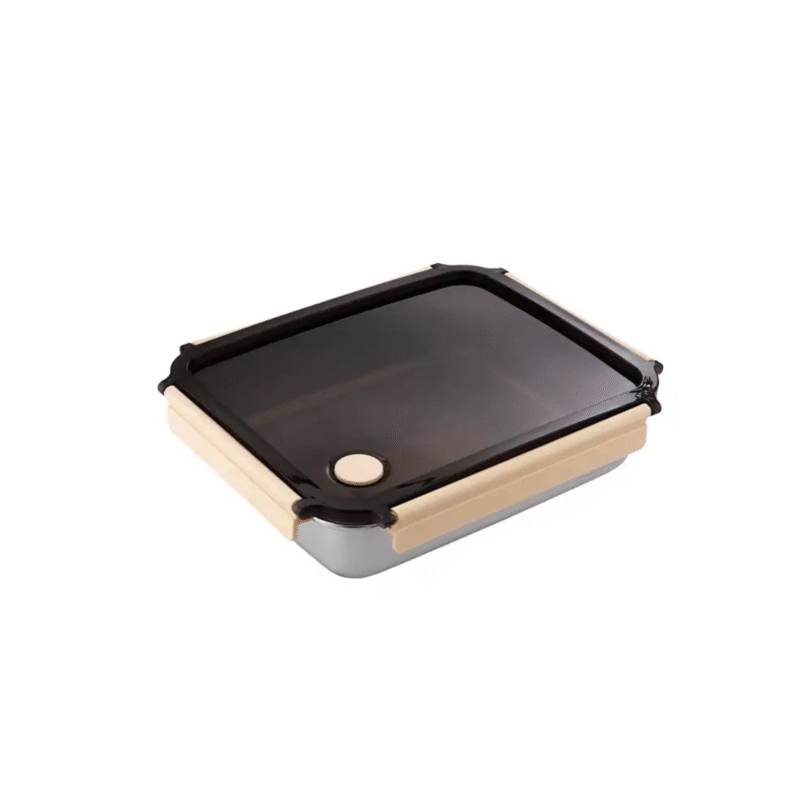 La gourmet INOX304 Stainless Steel Lunch Box (Cream) - 1.6L