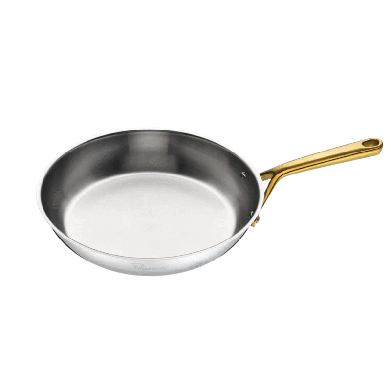 La gourmet Aureon Pro 24cm Frypan – 18/10 5ply Stainless Steel, 2L