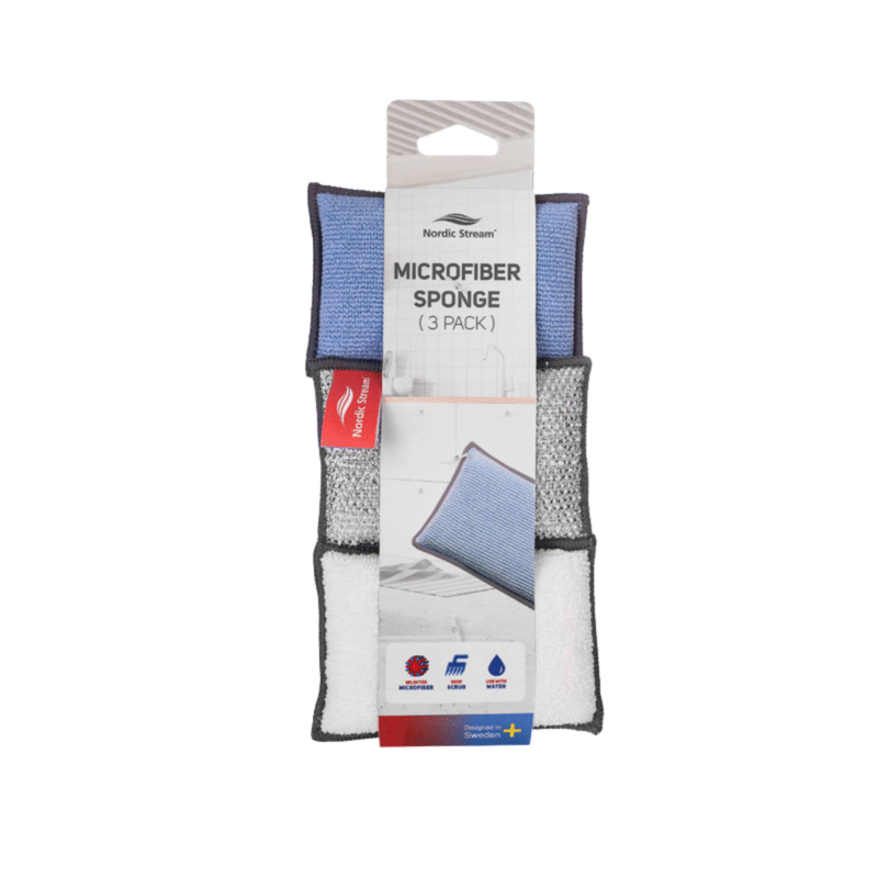 Nordic Stream Microfiber Sponge (3-Pack)