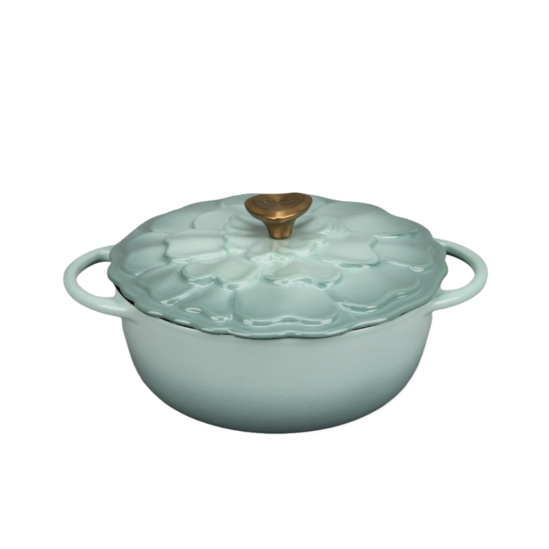 La gourmet La Fleur 20 x 8.5cm Enameled Cast Iron Casserole, 2L - Molucella