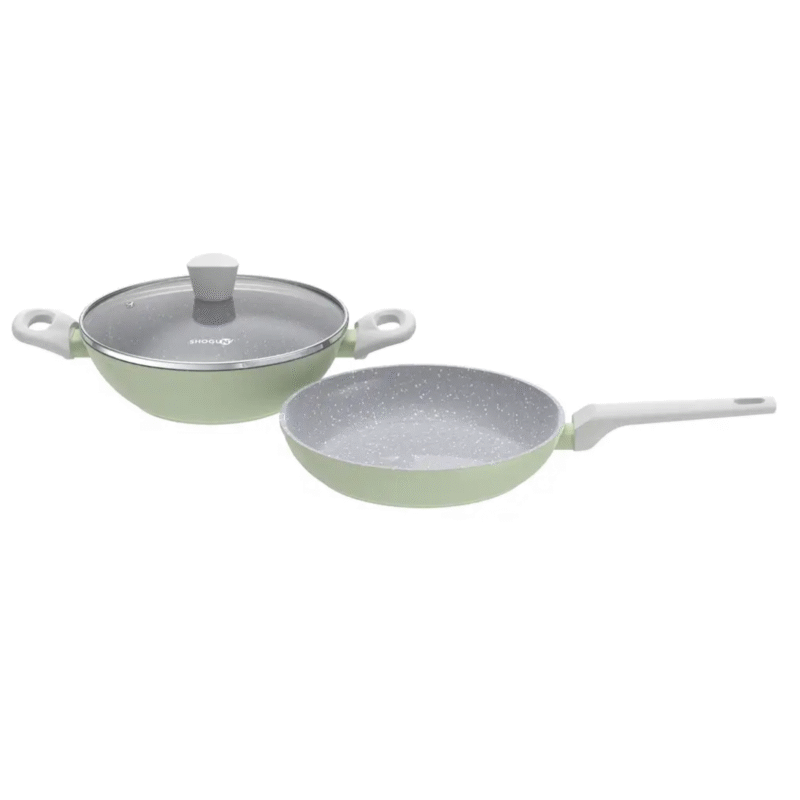 Shogun Smart 3pcs Set - Frypan + Wok with Glass Lid, 2.3L (Induction)