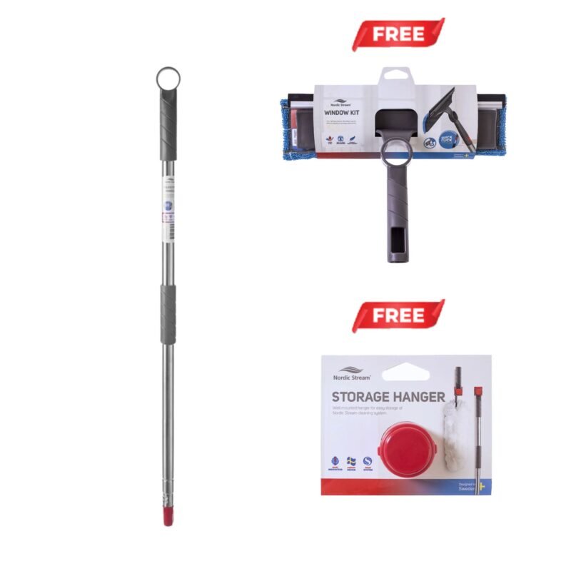 Nordic Stream Telescopic Handle 160 cm - Stainless Steel