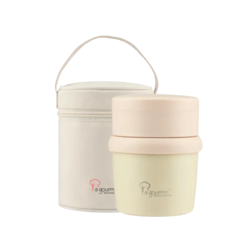 La gourmet Thermobliss 2 Tier Food Jar 650ml (Cream)