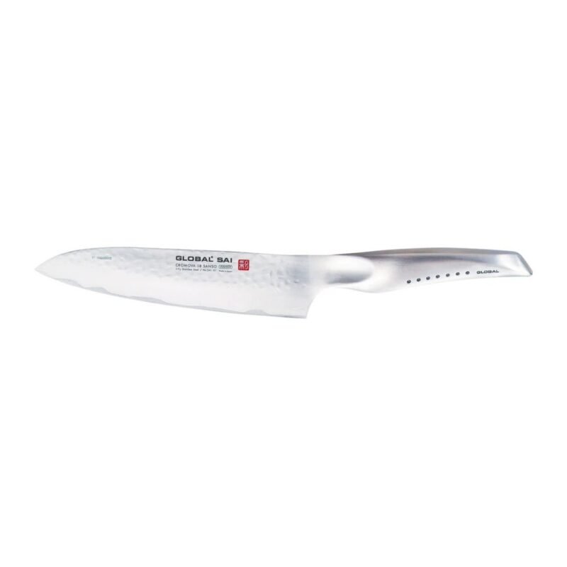Global SAI 19cm Cooks Knife with Hammer Finish
