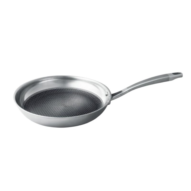 La gourmet Galactic 28 x 6.5cm Stainless Steel Honeycomb Non-stick Deep Frypan, 3.5L (IH)