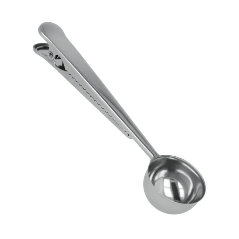 Metaltext Coffee Spoon with Clip