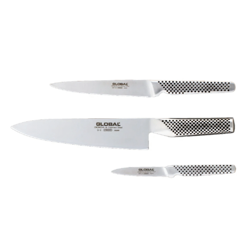 Global 3pc Kitchen Knife Set (G-2, GSF-15 & GSF-24)