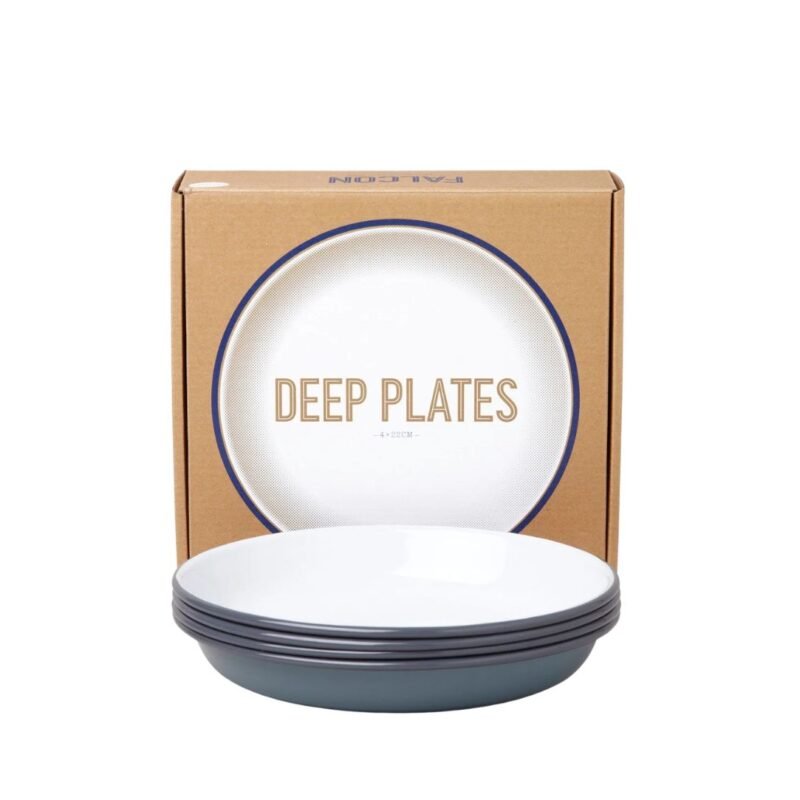 Falcon Deep Plate (4pcs/set) - Pigeon Grey