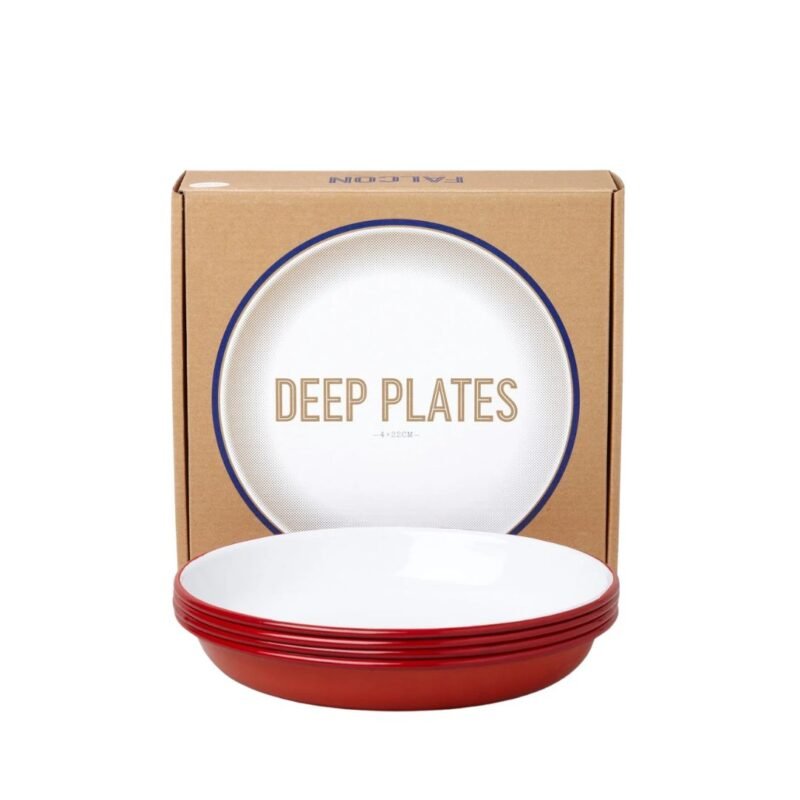 Falcon Deep Plate (4pcs/set) - Pillarbox Red