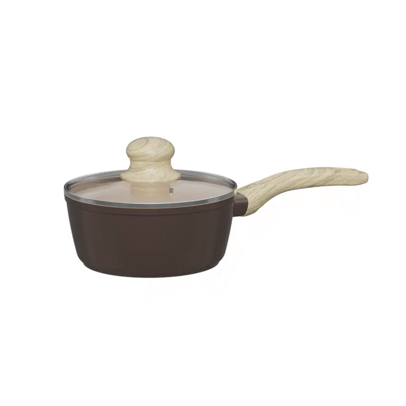Shogun Mini 2 Ceragan Ceramic 16 x 7.5cm Saucepan, 1.2L (Induction) - Mocha