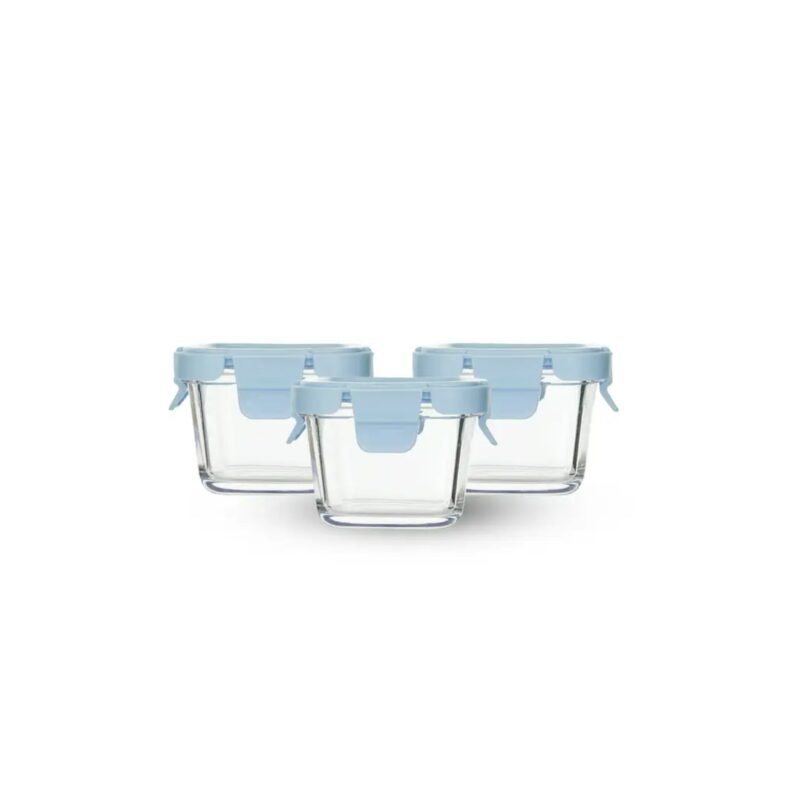 La gourmet Pureglas 160ml Square Container Set (3pcs/Set)